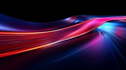 Light trail wave, fire path trace line, car lights, optic fiber and incandescence curve twirl. Luminous road lines of speed. Light glowing effect. Abstract motion lines.