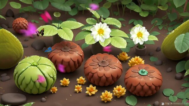 easter eggs and flowers