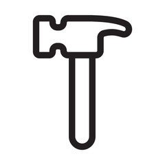 Hammer outline icon.