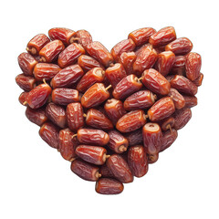Garden of Eden: Heart-Shaped Date Ensemble on PNG Backdrop, GENERATIVE AI