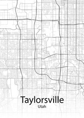 Taylorsville Utah minimalist map