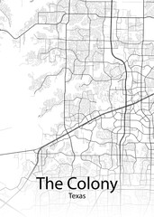 Fototapeta na wymiar The Colony Texas minimalist map