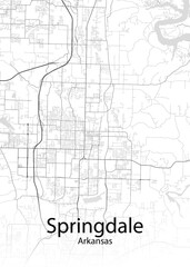 Springdale Arkansas minimalist map