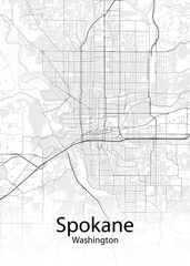 Spokane Washington minimalist map