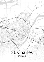 St. Charles Missouri minimalist map