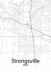 Fototapeta na wymiar Strongsville Ohio minimalist map