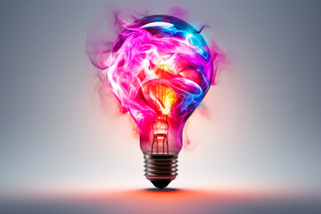Colorful Inspiration: Explosive Light Bulb Splash