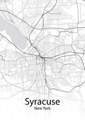 Syracuse New York minimalist map