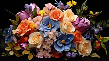 Amazing wedding flowers, wedding colourful bouquet.
