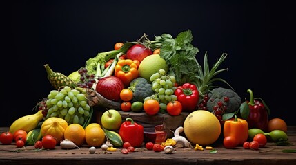 Spoiled fruits and vegetables. Food loss and Food Waste on the Farm or a market