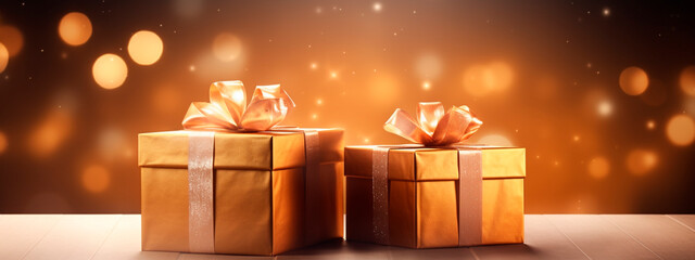 Beautiful gift box for the holiday. Generative AI,