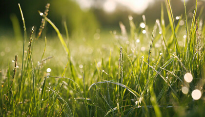 Early Morning Dew on the Grass