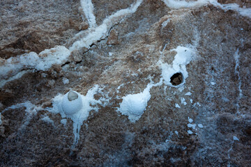Salt volcanoes in the desert made of pure sodium chloride, Death Valley NP © SVDPhoto