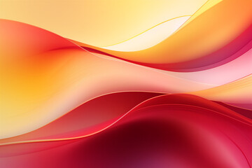 Abstract background with smooth lines of orange and red colors.