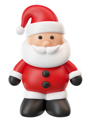 Santa Claus cartoon in 3d render illustration 