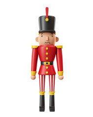 Nutcracker Guard Christmas in 3d render illustration
