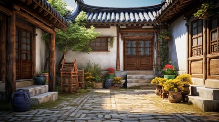 Eunpyeong Hanok Village, Korean traditional house in Seoul, Korea - obrazy, fototapety, plakaty