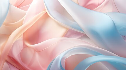 Pastel-hued silk ribbons intertwined with playful and elegant pattern. 