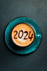 Cappuccino cup with the inscription 