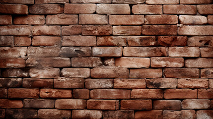 Brown Brick Wall With A Textured And Subtle Contrast In Tones
