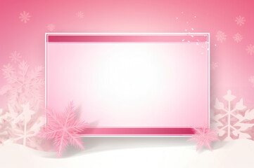 Pink Winter Backroom with room for text created with Generative AI technology