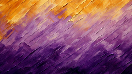 Purple and orange watercolor painting on a white background