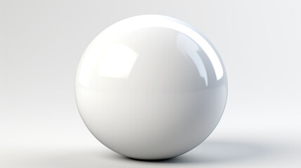 White sphere on a white background