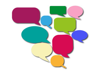 speech bubbles on white