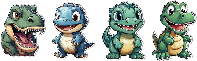 T-Rex Isolated Vector - Cute Dino Clip Art. Embark on a sticker safari with our T-Rex isolated vector. A cute dino clip art perfect for adding a touch of adventure to your creations. ©  IsolateArts