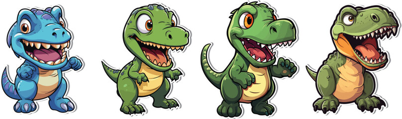 T-Rex Cartoon Character Clip - Cute Dino Art. Make a statement with our T-Rex cartoon character clip. A cute and stylish addition to your designs. Explore the world of dinosaurs! ©  IsolateArts