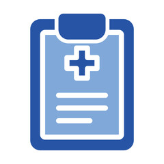 Medical Report Glyph Blue Icon