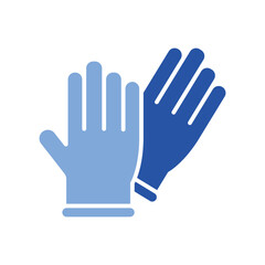 Rubber Gloves Glyph Blue Icon
