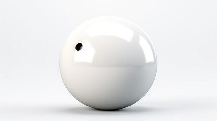 Obraz premium White sphere on a white background
