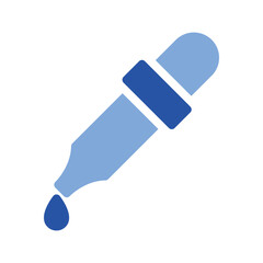 Eye Dropper Glyph Blue Icon