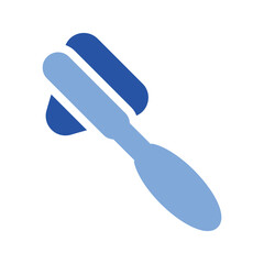 Reflex Hammer Glyph Blue Icon