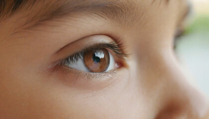 Obraz premium Close up shot of brown child eyes
