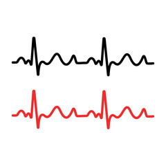 Heartbeat icon line Vector illustration. Heart beat monitor pulse line art vector icon.
