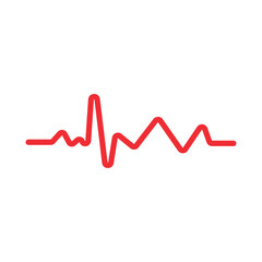 Heartbeat icon line Vector illustration. Heart beat monitor pulse line art vector icon.