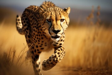 Safari nature wildlife carnivore mammal animal africa speed wild cat predator cheetah