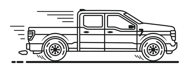 Pickup Truck Vector Clipart EPS  © Design Spread