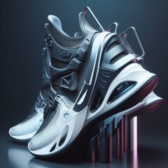 3d render of shoes 