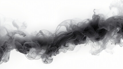 black smoke cloud ink paint 3d rendered abstract art background wallpaper illustration