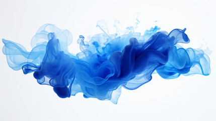 blue smoke cloud ink paint 3d rendered abstract art background wallpaper illustration - obrazy, fototapety, plakaty