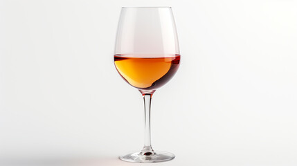 Elegant Wine Glass on  White Background