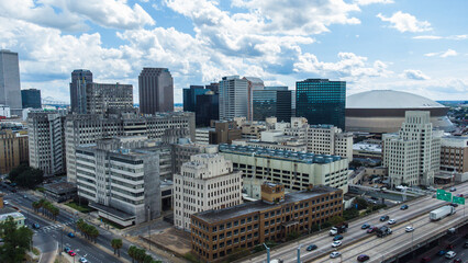 Visão aérea de Nova Orleans, LA, Estados Unidos.  - obrazy, fototapety, plakaty