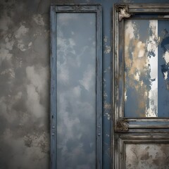 old door with window