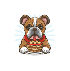 Bulldog Vector Art Illustration