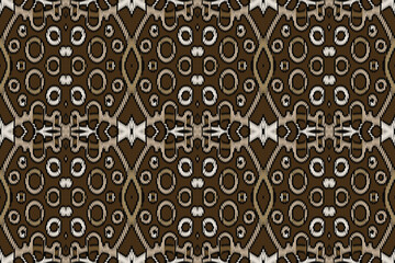 Ikat paisley embroidery on the fabric in Indonesia and other Asian countries.geometric ethnic oriental seamless pattern.Aztec style. illustration.design for texture,fabric,clothing,wrapping,carpet.