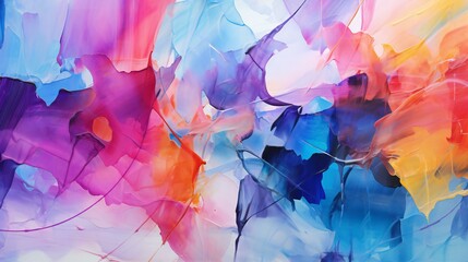 Symphony of Translucent Colors: A Vivid Mosaic of Melting Hues in Abstract Expression