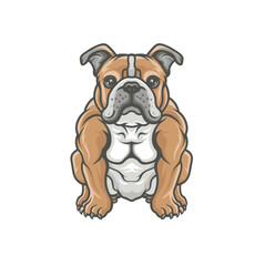 Bulldog Vector Art Illustration
